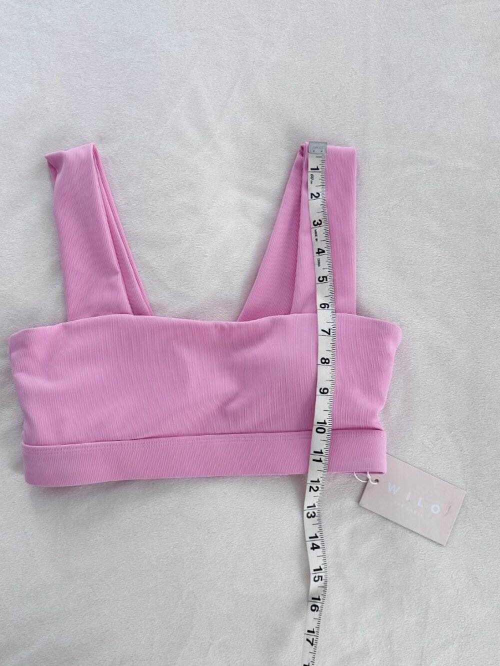 WILO Rib Bandeau Sports Bra Pink Size S NWT Australian Activewear - Picture 8 of 10